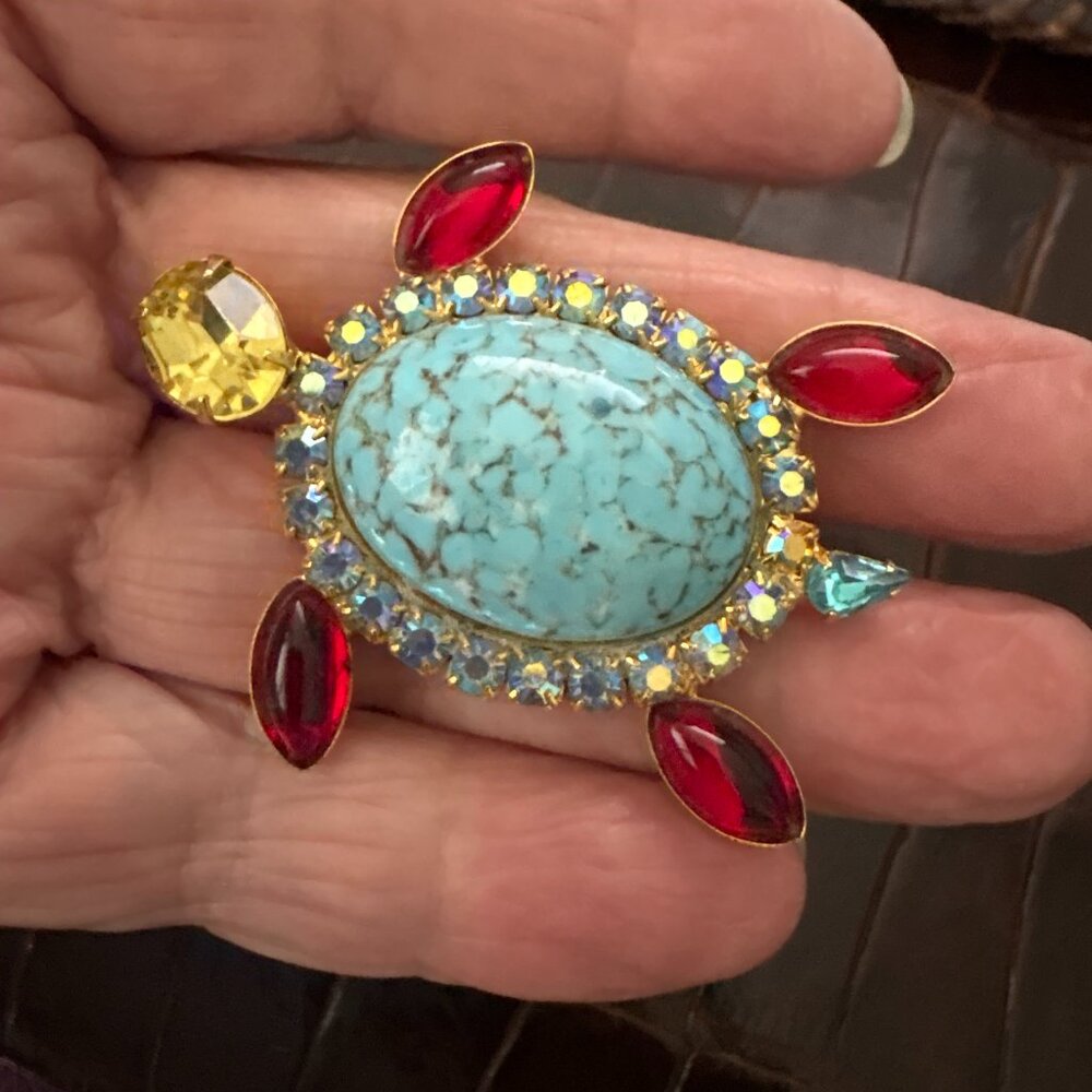 Vintage Turtle Brooch